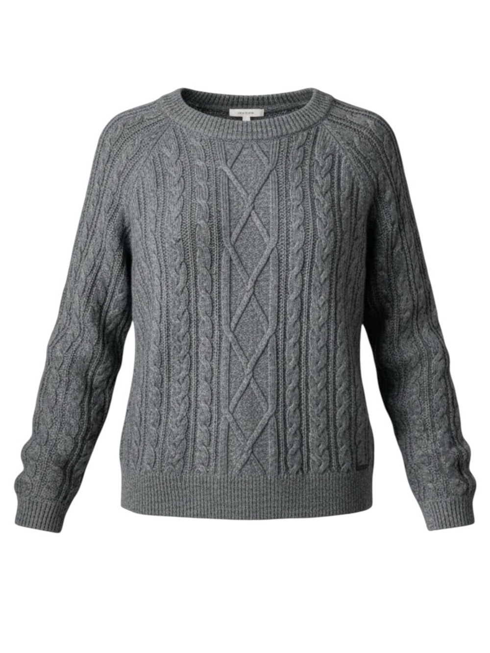 ABERCROMBIE & FITCH Cable Knit Sweater Fisherman Gray XL